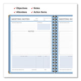 Global Printed Products Meeting Notes Book, Space for Up to 159 Meetings, Meeting-Minutes/Notes Format, Blue/Gold Cover, (80) 11 x 8.5 Sheets (GPUSPLS0118BL) Each