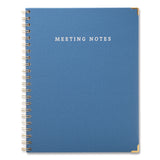 Global Printed Products Meeting Notes Book, Space for Up to 159 Meetings, Meeting-Minutes/Notes Format, Blue/Gold Cover, (80) 11 x 8.5 Sheets (GPUSPLS0118BL) Each