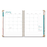 Global Printed Products Marble Weekly/Monthly Planner, 11 x 8.5, Pink Marble/Gold Cover, 14-Month: Nov 2024 to Dec 2025 (GPUSPLS25851101) Each