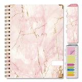 Global Printed Products Marble Weekly/Monthly Planner, 11 x 8.5, Pink Marble/Gold Cover, 14-Month: Nov 2024 to Dec 2025 (GPUSPLS25851101) Each