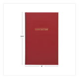 Global Printed Products Classic Hardbound Daily Planner, 12.5 x 8, Red/Gold Cover, 12-Month (Jan to Dec): 2025 (GPUSPLSSDCY25RD) Each