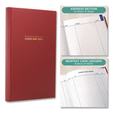 Global Printed Products Classic Hardbound Daily Planner, 12.5 x 8, Red/Gold Cover, 12-Month (Jan to Dec): 2025 (GPUSPLSSDCY25RD) Each