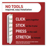 Command™ Picture Hanging Strips, X-Large, Removable, Holds up to 20 lbs per 4 Pairs, 0.88 x 4.38, White, 4 Pairs/Pack (MMM17217ES) Pack of 4