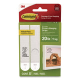 Command™ Picture Hanging Strips, X-Large, Removable, Holds up to 20 lbs per 4 Pairs, 8 Pairs/Pack (MMM172178ES) Pack of 8