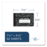 Roaring Spring® Junior Composition Notebook, Wide/Legal Rule, Black Marble Cover, (60) 4.88 x 7.5 Sheets (ROA77122) Each