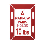 Command™ Picture Hanging Strips, Narrow, Removable, Holds Up to 10 lbs per 4 Pairs, 0.5 x 3.65, White, 12 Pairs/Pack (MMM1720712ES) Pack of 12