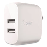 Belkin® BOOST CHARGE Dual USB-A Wall Charger, White (BLKWCB002DQWH) Each