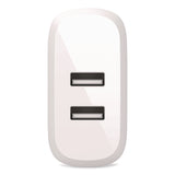 Belkin® BOOST CHARGE Dual USB-A Wall Charger, White (BLKWCB002DQWH) Each