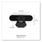 OTM Essentials™ HD Elite Portable Webcam, 1920 x 1080 pixels, 2 Mpixel, Black (CELOBAJK) Each