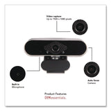 OTM Essentials™ HD Elite Portable Webcam, 1920 x 1080 pixels, 2 Mpixel, Black (CELOBAJK) Each