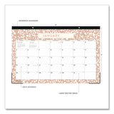 Blue Sky® Natalya Desk Pad Calendar, Abstract Artwork, 17 x 11, White/Peach Sheets, Black Headband, 12-Month (Jan to Dec): 2025 (BLS14877125) Each