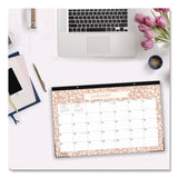 Blue Sky® Natalya Desk Pad Calendar, Abstract Artwork, 17 x 11, White/Peach Sheets, Black Headband, 12-Month (Jan to Dec): 2025 (BLS14877125) Each