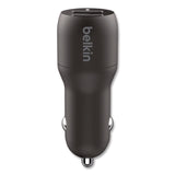 Belkin® BOOST CHARGE Dual Car Charger with PPS, USB-A/USB-C, Black (BLKCCB004BT1MBK) Each