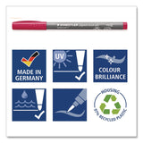 Staedtler® Pigment Brush Pen Set, Medium-Firm, Assorted Basic Colors, 12/Pack (STD371C121) Pack of 12