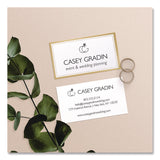 Avery® Business Cards with Metallic Gold Borders, Inkjet/Laser, 2 x 3.5, White, 100 Cards, 10 Cards/Sheet, 10 Sheets/Pack (AVE3327) Pack of 100