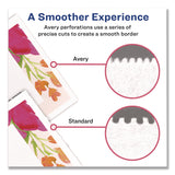 Avery® Matte White Metallic Gold Border Tent Cards, 3.5 x 2, 4 Cards/Sheet, 20 Sheets/Pack (AVE3328) Pack of 80