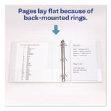 Avery® Durable View Binder with DuraHinge and EZD Rings, 3 Rings, 1" Capacity, 11 x 8.5, White, 12/Carton (9301) (AVE09301CT) Case of 12