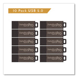 Centon DataStick Pro USB 2.0 Type A Flash Drive, 8 GB, Gray, 10/Pack (CEL100079) Each