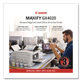 Canon® MegaTank MAXIFY GX4020 Wireless Color All-in-One Inkjet Printer, Copy, Fax, Print, Scan (CNMGX4020) Each