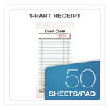 Adams Business Forms One-Part Guest Check Pad with Perforated Stub, One-Part (No Copies), 3.4 x 6.25, 50 Forms/Pad, 10 Pads/Pack (ABF525SW) Pack of 10