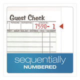 Adams Business Forms One-Part Guest Check Pad with Perforated Stub, One-Part (No Copies), 3.4 x 6.25, 50 Forms/Pad, 10 Pads/Pack (ABF525SW) Pack of 10