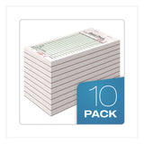 Adams Business Forms One-Part Guest Check Pad with Perforated Stub, One-Part (No Copies), 3.4 x 6.25, 50 Forms/Pad, 10 Pads/Pack (ABF525SW) Pack of 10