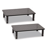 Mind Reader Adjustable Rectangular Monitor Stand, 14.5" x 9.25" x 4" to 5.5", Black, Supports 44 lb, 2/Pack (EMS4LEGM2PKBLK) Pack of 2
