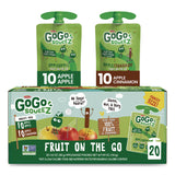 GoGo Squeez® Fruit on the Go, (10) Apple/(10) Apple Cinnamon, 3.2 oz Pouch, 20/Box (GGQ24331019) Box of 20