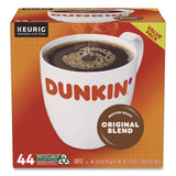 Dunkin'® K-Cup Pods, Original Blend, 0.37 oz, 44/Box (GMT2091512) Box of 44