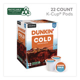 Dunkin'® Cold Iced Coffee K-Cups, Regular, 0.44 oz, 22/Box (GMT5000369251) Box of 22