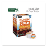 Dunkin'® Cold Iced Coffee K-Cups, Caramel, 0.44 oz, 22/Box (GMT5000375314) Box of 22