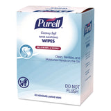 PURELL® Cottony Soft Individually Wrapped Sanitizing Hand Wipes, 5 x 7, Herbal Scent, White, 480/Carton (GOJ902512) Case of 480