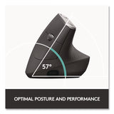 Logitech® MX Vertical Advanced Ergonomic Mouse, 2.4 GHz Frequency/33 ft Wireless Range, Left/Right Hand Use, Graphite (LOG24342520) Each