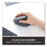 Logitech® MX Vertical Advanced Ergonomic Mouse, 2.4 GHz Frequency/33 ft Wireless Range, Left/Right Hand Use, Graphite (LOG24342520) Each