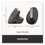 Logitech® MX Vertical Advanced Ergonomic Mouse, 2.4 GHz Frequency/33 ft Wireless Range, Left/Right Hand Use, Graphite (LOG24342520) Each