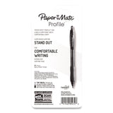 Paper Mate® Profile Ballpoint Pen, Retractable, Bold 1.4 mm, Blue Ink, Translucent Blue Barrel, 4/Pack (PAP196066689472) Pack of 4