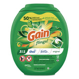 Gain® Flings Detergent Pods, Original, 112 Pods, 80 oz Tub (PGC02446) Pack of 112