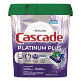 Cascade Platinum Plus ActionPacs Dishwasher Detergent Pods, Fresh Scent, 28.4 oz Tub, 52/Pack (PGC06156PK) Pack of 52