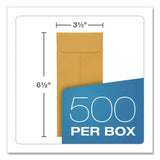 Redi-Seal Coin and Small Parts Envelope, #7, Cheese Blade Flap, Redi-Seal Adhesive Closure, 3.5 x 6.5, Kraft Brown, 500/Box (QUA50765) Box of 500