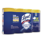 LYSOL® Brand Disinfecting Wipes, 1-Ply, 7 x 7.25, Lemon and Lime Blossom, White, 80 Wipes/Canister, 4 Canisters/Pack (RAC1920090641) Pack of 4