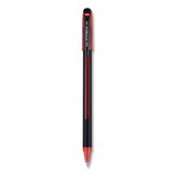 uniball® Jetstream 101 Hybrid Gel Pen, Stick, Bold 1 mm, Red Ink, Black/Red Barrel, Dozen (UBC1768013) 1 Dozen