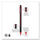 uniball® Jetstream 101 Hybrid Gel Pen, Stick, Bold 1 mm, Red Ink, Black/Red Barrel, Dozen (UBC1768013) 1 Dozen