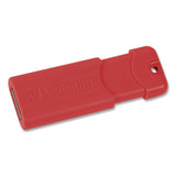 Verbatim® PinStripe USB 3.2 Flash Drive, 64 GB, Assorted Colors, 5/Pack (VER70389) Pack of 5