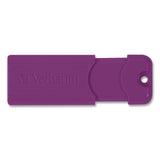 Verbatim® PinStripe USB 3.2 Flash Drive, 64 GB, Assorted Colors, 5/Pack (VER70389) Pack of 5