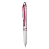 Pentel® EnerGel RTX Deluxe Gel Pen, Retractable, Medium 0.7 mm, Black Ink, Pearl/Translucent Pink Barrel, Dozen (PENBL77PWPADZ) 1 Dozen