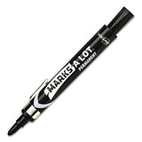Avery® MARKS A LOT Large Desk-Style Permanent Marker with Metal Pocket Clip, Broad Bullet Tip, Black (AVE24878EA) Each
