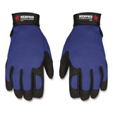 MCR™ Safety Memphis Gloves Fasguard Clarino Synthetic Leather Palm Multi-Task Gloves, Blue/Black, Large (CRW900L) 1 Pair