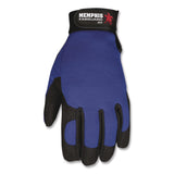 MCR™ Safety Memphis Gloves Fasguard Clarino Synthetic Leather Palm Multi-Task Gloves, Blue/Black, Large (CRW900L) 1 Pair