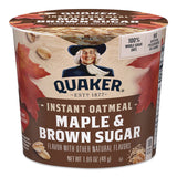 Quaker® Instant Oatmeal, Maple Brown Sugar, 1.69 oz Packet, 24/Carton (QKR570958) Case of 24
