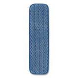 Rubbermaid® Commercial HYGEN™ Microfiber Wet Mop Pad, 18", Blue (RCPFGQ41000BL00) Each